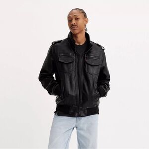 Levi’s Faux Leather Aviator Bomber Jacket